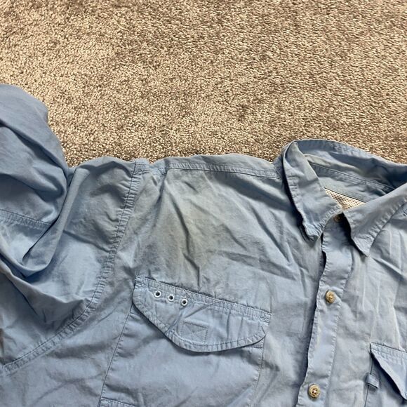 Columbia PFG Shirt Mens XL Blue Button Down Long Sleeve Outdoor Fishing Casual - Picture 9 of 16
